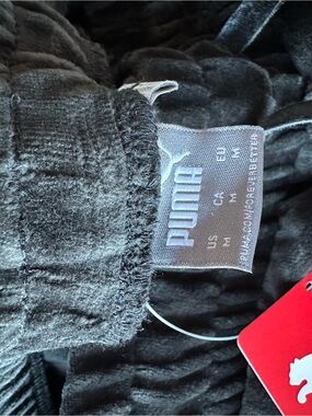 NWT PUMA Velour Black Pants -Relaxed Fit